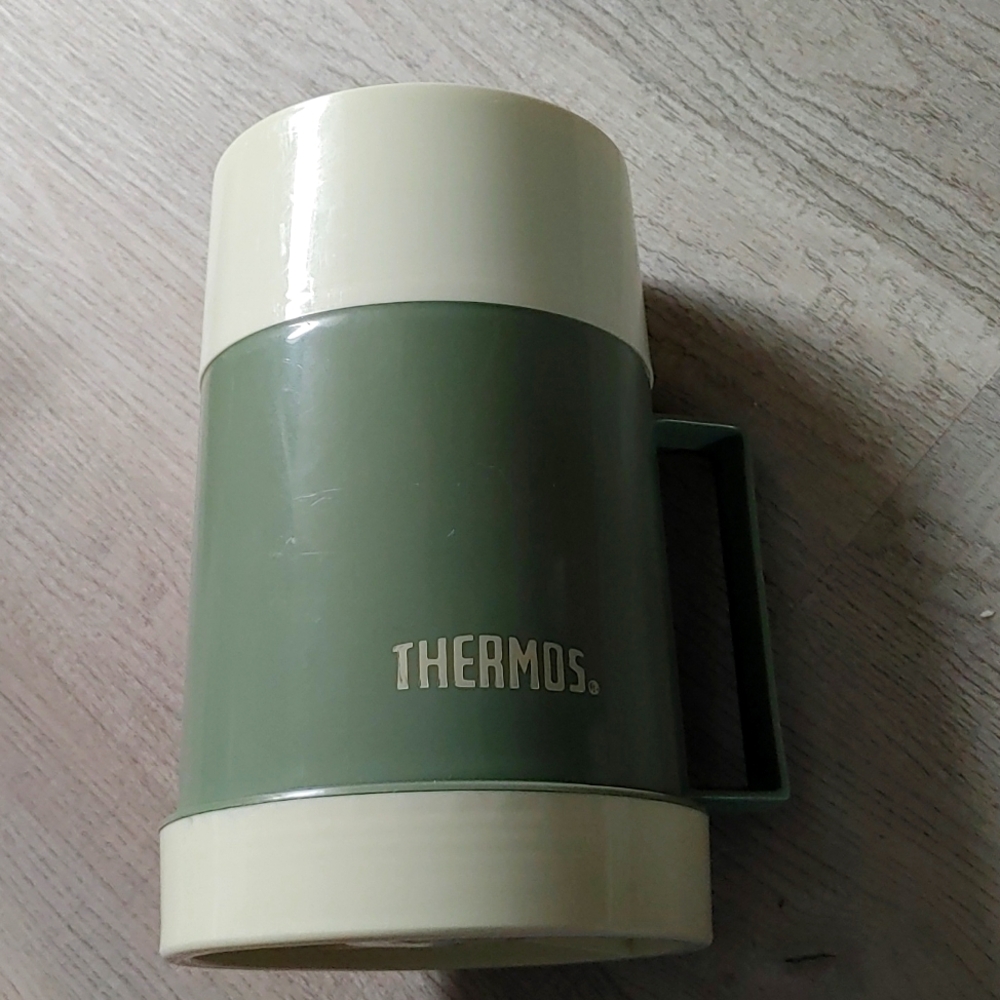 Vintage Thermos Brand GreenWide Mouth Thermos No. 711